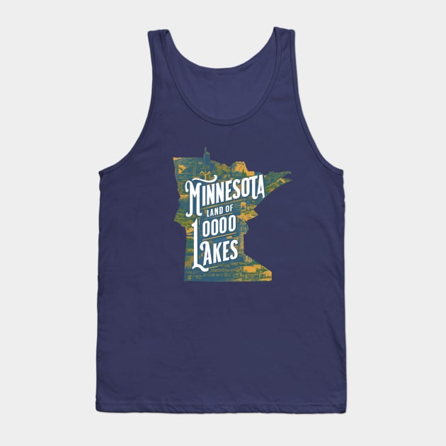 Minnesota Land of 10,000 Lakes Tank Top by Moulezitouna